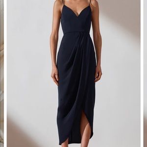 NWT Shona Joy Core Cocktail Dress Navy